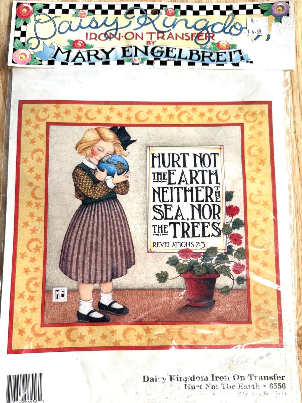 Mary Engelbreit Daisy Kingdom Iron-On Transfer 1990, Hurt Not The Earth #6556